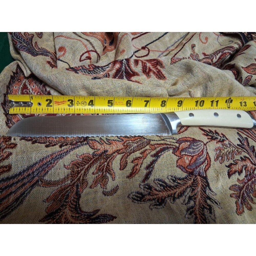 Cangshan (59700) Serrated  9-Inch Bread Knife With White Handle German Steel Bla